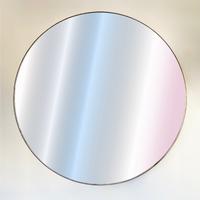 Specchio tondo con profilo in ottone - Ø 120 cm