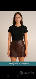 minigonna ecopelle tg L nuova 54 euro