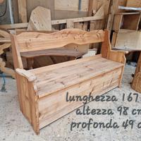 panca da esterno in larice con ribalta