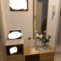 Mobile da ingresso con specchio legno chiaro