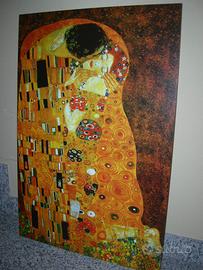 Stampa su legno Klimt Il Bacio 62 x 92 cm