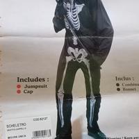 abito scheletro carnevale 