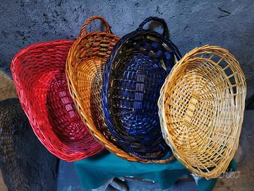 Lotto cestini natalizi colorati nuovi