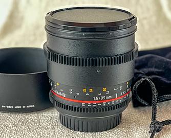 SAMYANG 85mm. T1.5