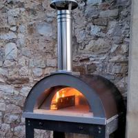 Forno a legna per 2 pizze ibrido gas e legna