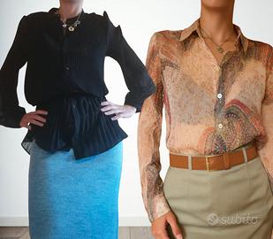 Camicie donna vintage e zara taglia S nera e beige