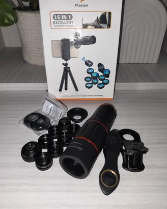 Kit Lenti per Smartphone 15 in 1 Phorsen
