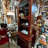 Vetrinetta in legno doppio corpo in arte povera