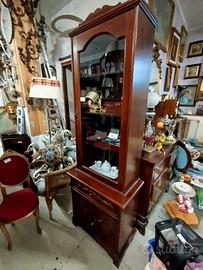 Vetrinetta in legno doppio corpo in arte povera
