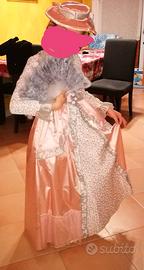 Vestito carnevale dama dell'800 bambina