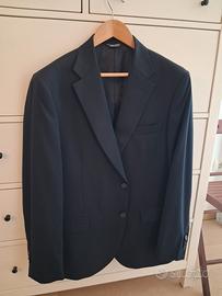 Giacca blu spezzato uomo