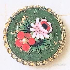 Spilla vintage in micro mosaico