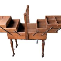 Mobiletto porta-cucito vintage in legno – Sistema