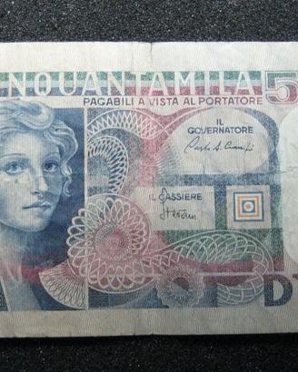 Banconota 50000 Lire Ciampi-Stevani