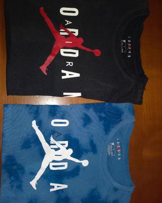 n.2 magliette  jordan blu e nera  12/13 anni