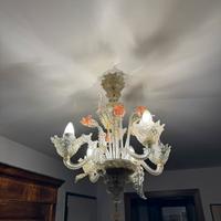Lampadario in vetro di Murano autentico