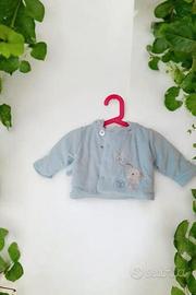 Cappottino ciniglia azzurro OVS 1-3 mesi neonato