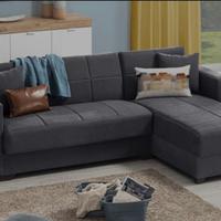 Divano letto angolare con penisola