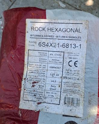 tegole bituminose mida rock hexagonal