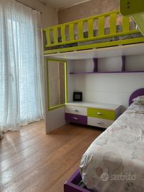 Cameretta bambini con soppalco Moretti Compact