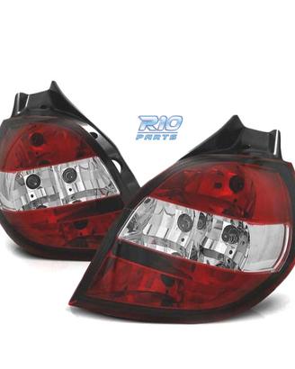 FANALI RENAULT CLIO 3 05-09 LOOK LEXUS ROSSO BIANC