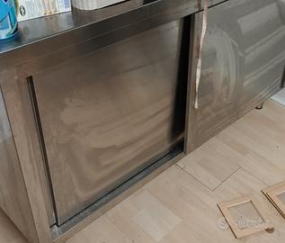 banco inox armadiato 100x70