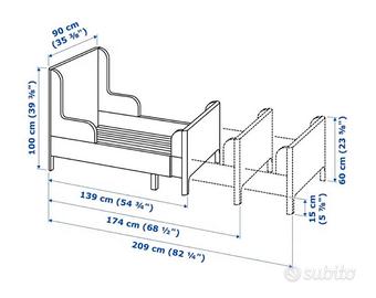 Coppia letti ikea allungabili