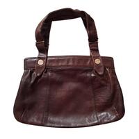 Borsa Marrone a Spalla Mano Pelle Vintage Anni 80