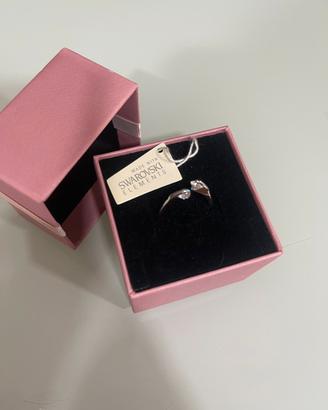 Anello in acciaio con pietre Swarovski - sconto