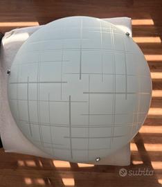 Plafoniera vetro satinato 40 cm moderna