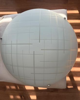 Plafoniera vetro satinato 40 cm moderna
