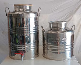 Fusti Bidoni in acciaio inox 30 LT e 50 LT 