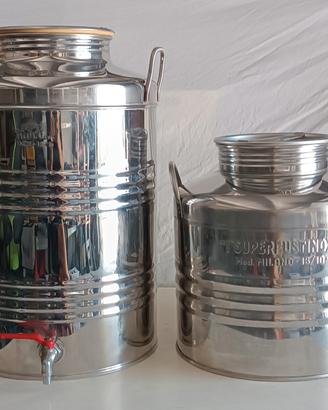 Fusti Bidoni in acciaio inox 30 LT e 50 LT 