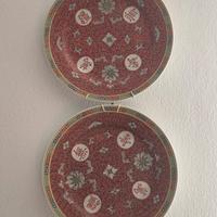 Coppia di piatti di porcellana cinese