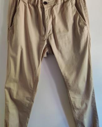 Pantaloni Slim Fit Uomo Taglia 50 Colore Beige
