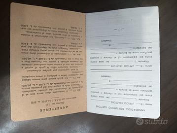 certificato per ciclomotore libretto bianco