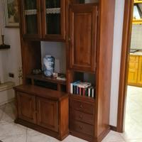 Mobile soggiorno arte povera in noce