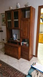 Mobile soggiorno arte povera in noce