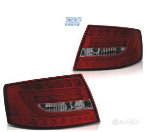 FANALI PER AUDI A6 C6 04-08 SEDAN LED ROSSO AFFUMI
