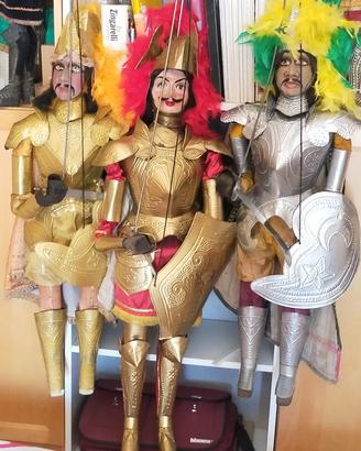 3 Pupi siciliani di scuola catanese, restaurati