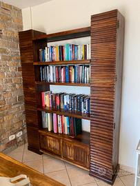 MOBILE CONSOLE LIBRERIA E 4 SEDIE ABBINATE LEGNO