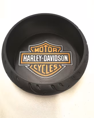 Svuotatasche Harley Davidson Stampa 3D Ø12cm Nero