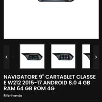 Mercedes Carplay Autoradio Android per E-class