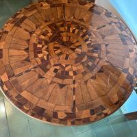 Tavolo rotondo intarsi diametro 100 altezza 73 cm