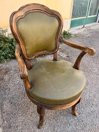 Poltrona girevole da barbiere