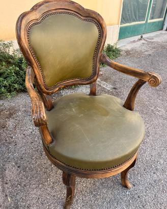 Poltrona girevole da barbiere