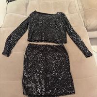 Completo gonna e top paillettes
