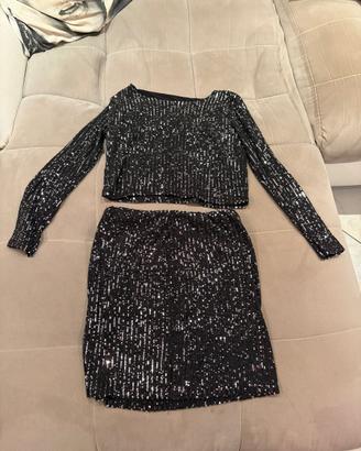 Completo gonna e top paillettes