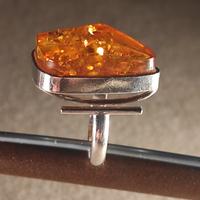 Anello ambra naturale russa del Baltico 