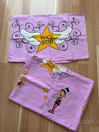 Due set biancheria per lettino in cotone